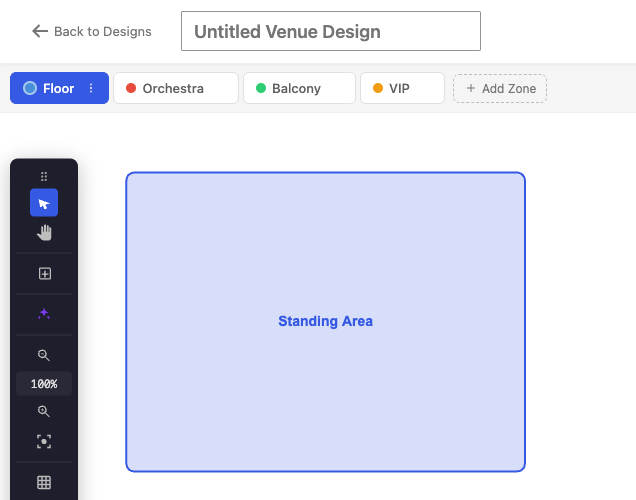 Venue Zones.