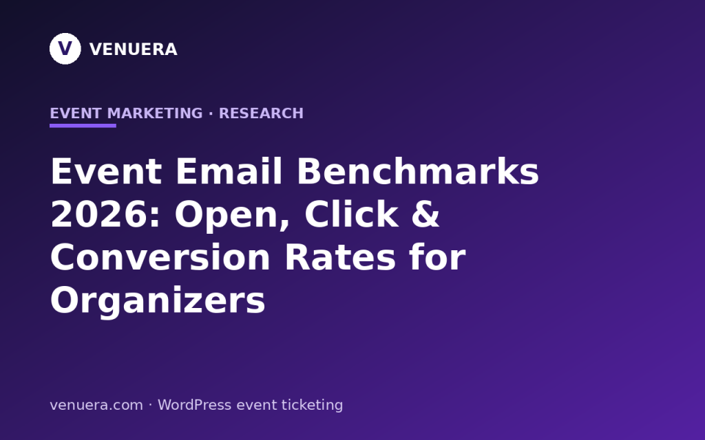 Event Email Benchmarks 2026: Open, Click and Conversion Rates for Organizers