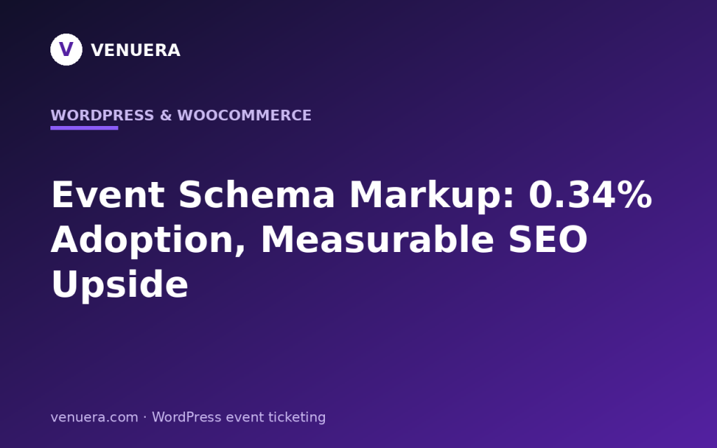 Event Schema Markup Adoption: Why Only 0.34% of Pages Use It — and What It’s Worth in SEO