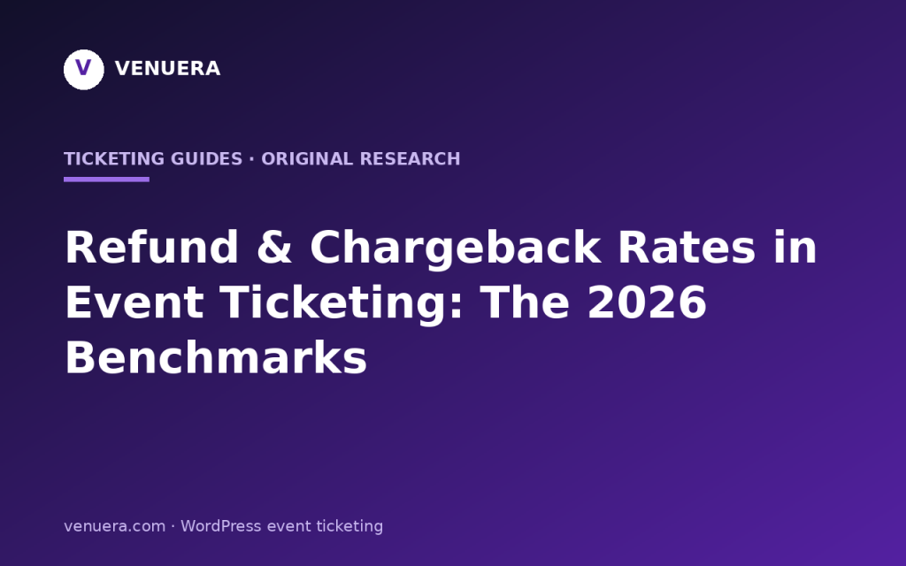 Refund and Chargeback Rates in Event Ticketing: The 2026 Benchmarks