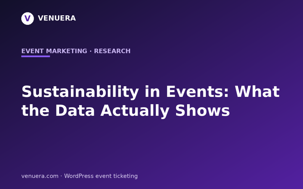 Sustainability in Events: What the Data Actually Shows